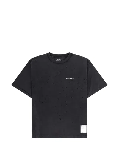 Satisfy Mothtech Distressed T-shirt In Black