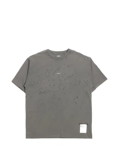 Satisfy Mothtech™ Distressed T-shirt In Gray