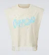 Satisfy Mothtech Fringed Cotton Jersey Top In White