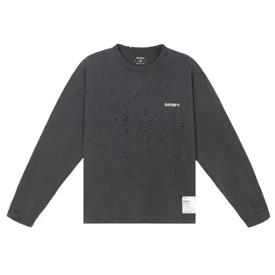 Pre-owned Satisfy Mothtech Long Tee 'aged Black' | Men's Size S