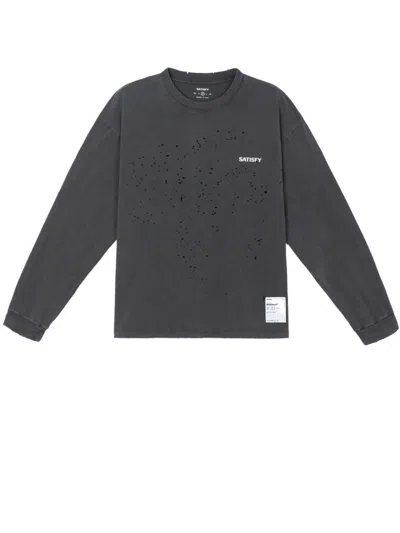 Satisfy Mothtech Long Tee Mna Black In Gray