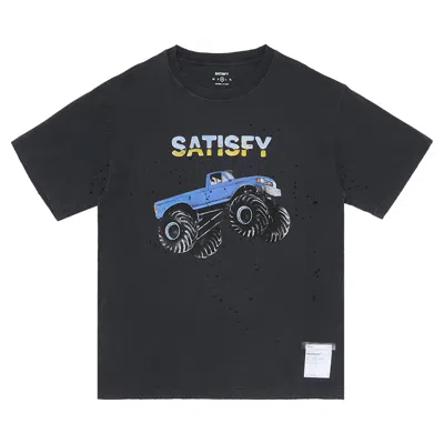 Pre-owned Satisfy Mothtech Monster Truck T-shirt 'aged Black' | Men's Size Xl