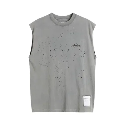 Pre-owned Satisfy Mothtech Muscle Tee 'faded Black' | Men's Size Xl