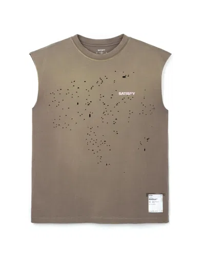 Satisfy Mothtech Muscle Tee In Gray