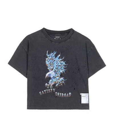Satisfy Mothtech Offroad Cropped T-shirt In Gray