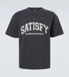 Satisfy Mothtech Printed Cotton Jersey T-shirt In Black