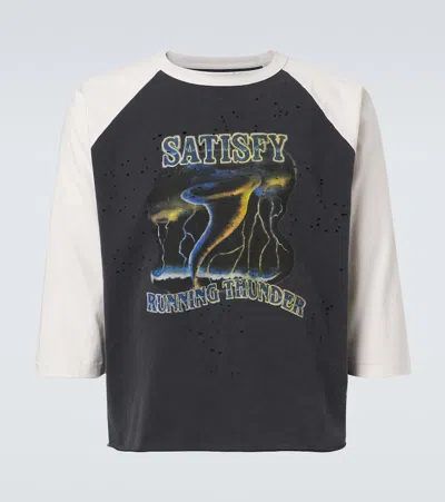 SATISFY MOTHTECH PRINTED COTTON T-SHIRT