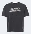 Satisfy Distressed Logo-print T-shirt In Black