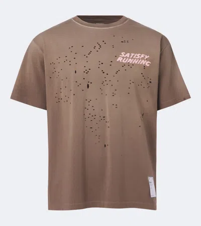 Satisfy Mothtech™ Printed Cotton T-shirt In Brown