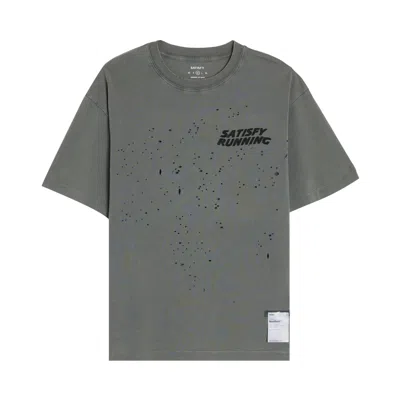 Pre-owned Satisfy Mothtech Running T-shirt 'faded Black' | Men's Size S
