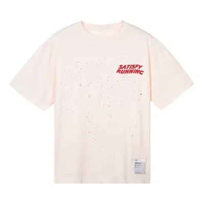 Pre-owned Satisfy Mothtech Running T-shirt 'sun Bleached Rosewater' | Green | Men's Size M