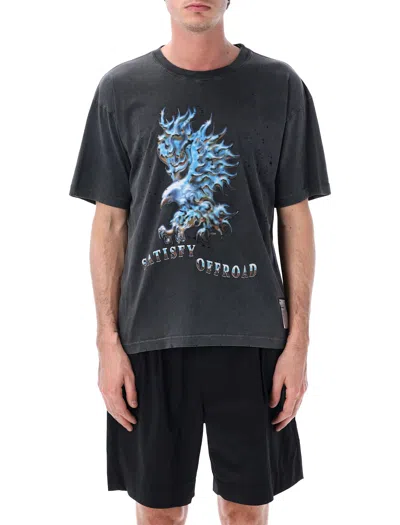 Satisfy Mothtech  Off Road Print Running T-shirt In Gray