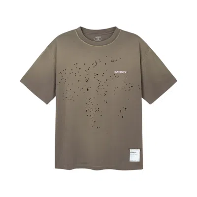 Pre-owned Satisfy Mothtech Small Logo T-shirt 'sun Bleached Falcon' | Brown | Men's Size M
