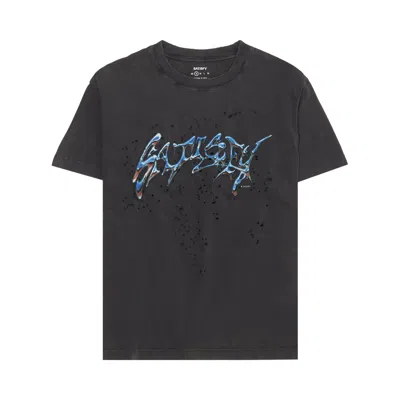 Pre-owned Satisfy Mothtech T-shirt Graffiti 'aged Black' | Men's Size S