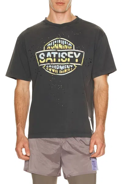 Satisfy Logo-print T-shirt In Gray