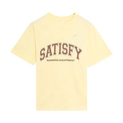 Pre-owned Satisfy Mothtech T-shirt 'aged Transparent Yellow' | Men's Size M