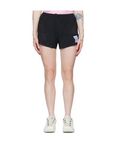 Satisfy Nylon Mesh Sports Shorts In Black