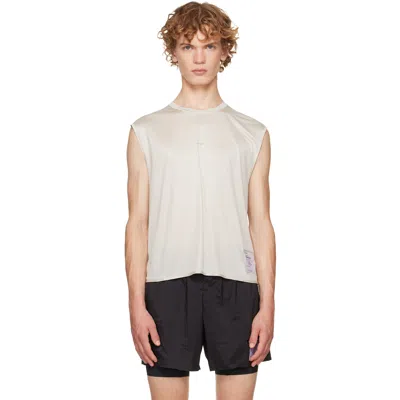 Satisfy Off-white Heatcrush Muscle Running Top In 82001 Moonstruck