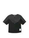 Satisfy Panelled Zip-neck T-shirt In Multi