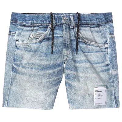 Pre-owned Satisfy Peaceshell 5 Unlined Shorts 'digital Denim' | Blue | Men's Size Xl