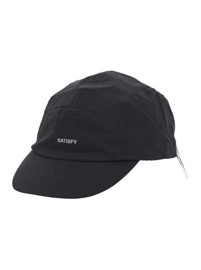 Satisfy Peaceshell Cordura Trail Cap With Minimal Visor In Tech Fabric In Black