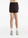 Satisfy Perforated Drawstring Shorts In Black