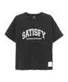 Satisfy Mothtech Printed Cotton Jersey T-shirt In Black