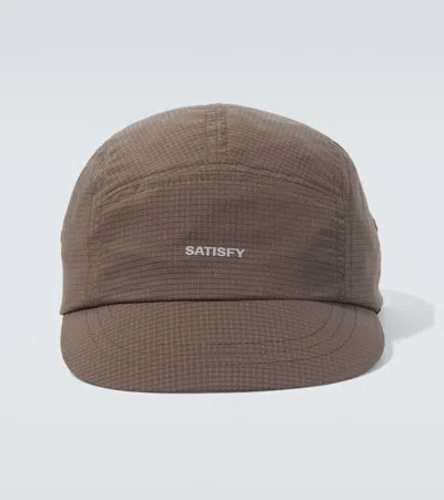 Satisfy Rippy Air Logo Baseball Cap In Brown