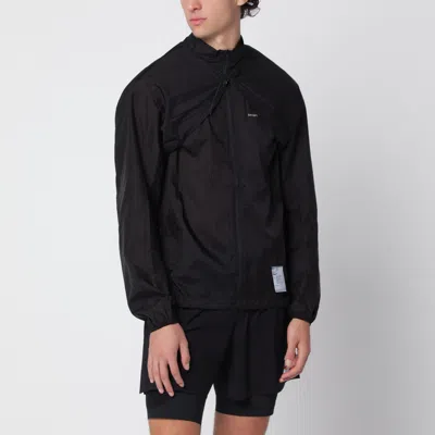 Satisfy Rippy Modular Windbreaker With Removable Sleeves In Black