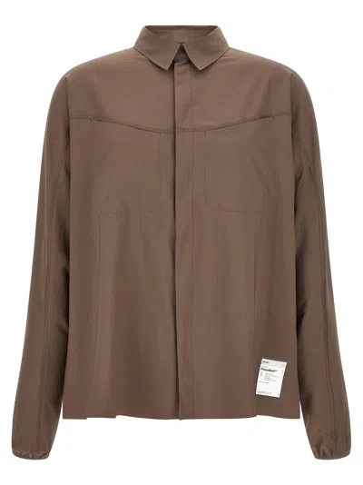 Satisfy River Shirt And Blouse Gray In Brown