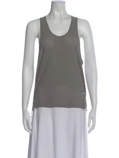 Pre-owned Satisfy Scoop Neck Sleeveless Top In Gray