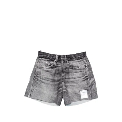 Satisfy Ambientwarp Denim-print Shorts In Gray