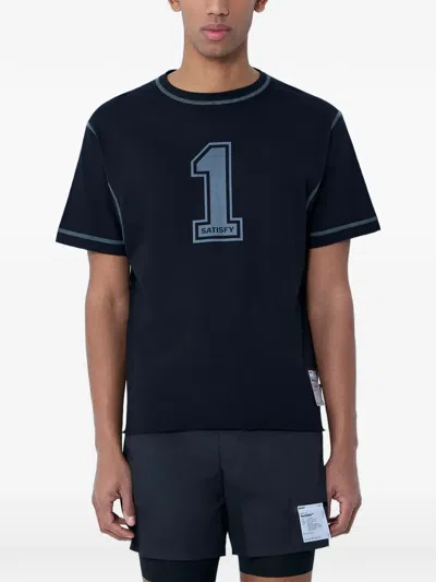 Satisfy Logo Motif Cotton Jersey T-shirt In Blue