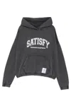 Satisfy Softcell Hooded Cotton Sweatshirt In Black