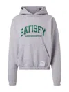 Satisfy Logo Cotton Jersey Hoodie In Gray