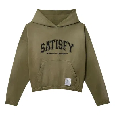 Satisfy Softcell Hoodie 'sun Bleached Military Olive' In Green