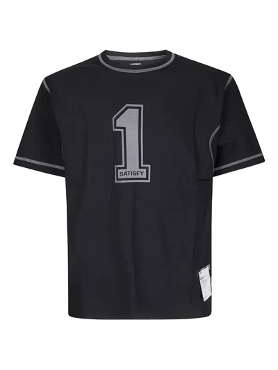 Satisfy Softcell Number-print T-shirt In Black