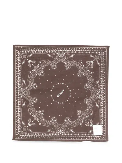 Satisfy Softcell Paisley-print Bandana In Brown