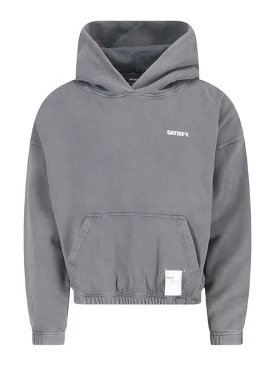 Satisfy Gray Softcell Cotton Hooded Sweatshirt
