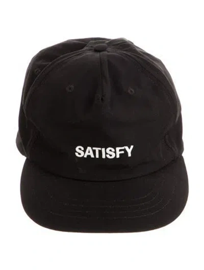 Pre-owned Satisfy Solid Baseball Cap In Black