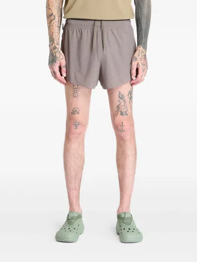 Satisfy Space-o™ 2.5" Perforated Drawstring Shorts In Brown