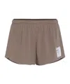 Satisfy Space O Perforated Performance Shorts In Brown
