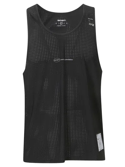 Satisfy Black Nylon Tank Top