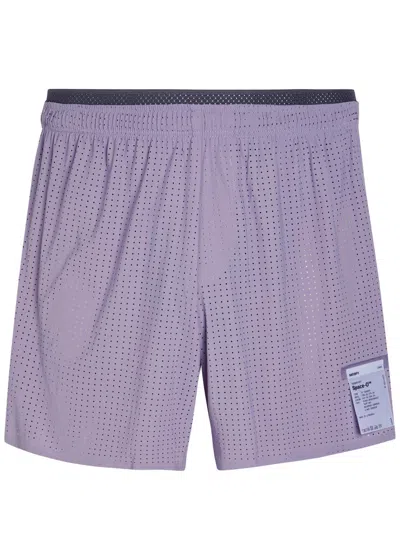 Satisfy Space-o 5 Perforated Stretch-jersey Shorts In Multi