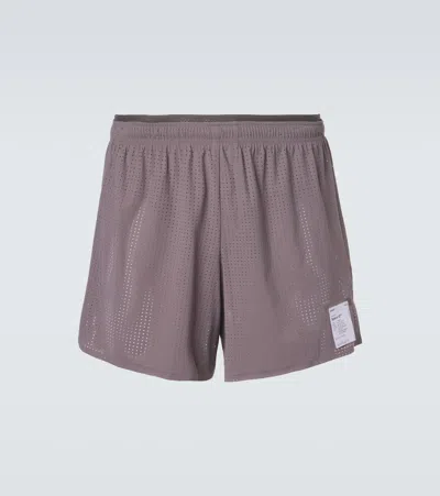 Satisfy Taupe Space-o Shorts In Gray
