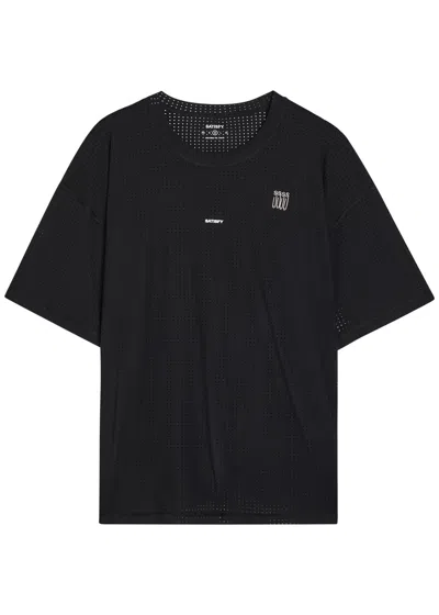 Satisfy Space-o Camouflage Stretch-jersey T-shirt In Black