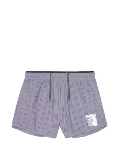 Satisfy Space-o Perforated Shorts In Purple