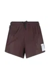 Satisfy Brown Space-o Technical Perforated Shorts In Brown