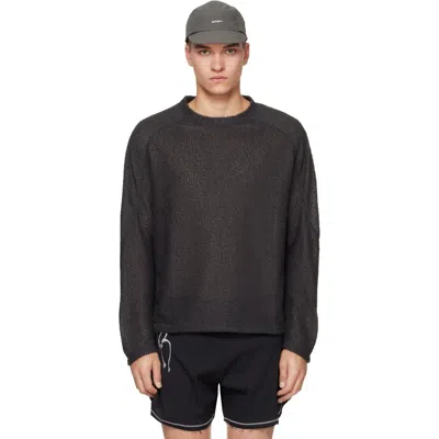 Satisfy Taupe Fuzzfleece Ad Long T-shirt In Phantom