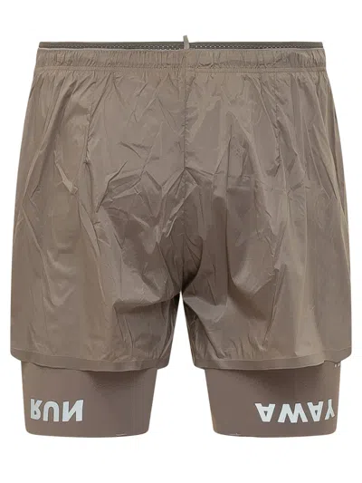 Satisfy Technical Mini Shorts With Aesthetic Band And Pocket In Falcon